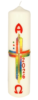 Ostertischkerze 270/70 mm, Dek. 3391